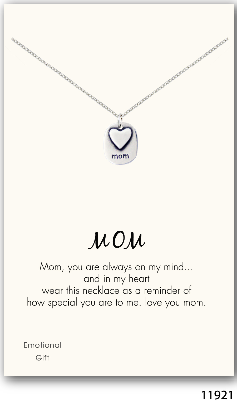 Mom\\\'s heart silver pendant
